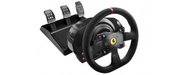 Amazon: Volant + Pédalier Thrustmaster T300 Ferrari Integral Racing Wheel Alcantara Edition PC/PS4 à 345,68€
