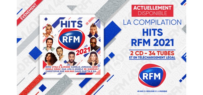 RFM: Des albums CD de la compilation "Hits RFM 2021" à gagner