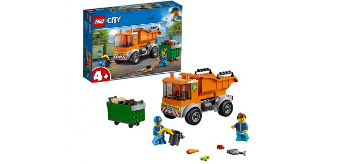 Amazon: LEGO City Le Camion de Poubelle avec 2 Figurines et Accessoires - 60220 à 15,99€