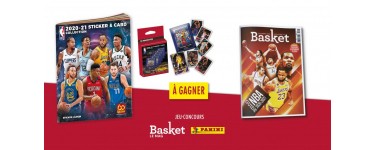 Basket le Mag: 10 lots comportant 1 album Panini "NBA 2020-21" + 65 stickers + 13 cartes + 1 guide à gagner