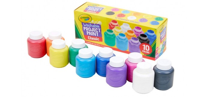 Amazon: 10 pots de peinture lavable Crayola à 9,99€