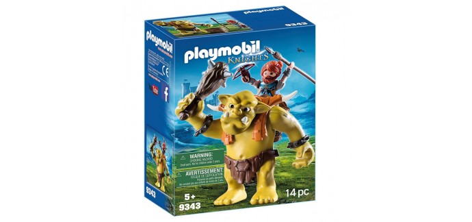 Amazon: Playmobil Troll Géant et Soldat Nain - 9343 à 14,99€