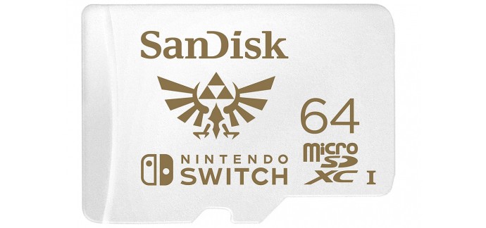 Amazon: Carte microSDXC UHS-I SanDisk pour Nintendo Switch 64Go à 12,39€