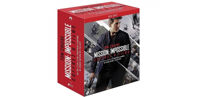 Amazon: Coffret Blu-Ray Mission : Impossible - L'intégrale des 6 Films à 25,89€