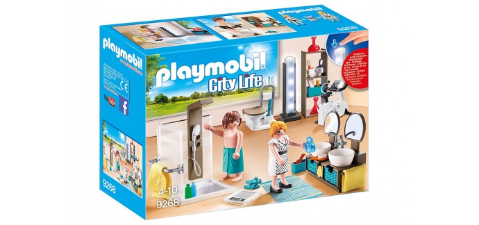 Amazon: Playmobil Salle de Bain avec Douche à l'Italienne - 9268 à 15,99€