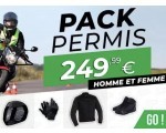 Speedway: Pack permis moto comprenant Casque Moto + Gants + Blouson + Chaussures pour 249,99€