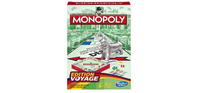 Amazon: Jeu de société Monopoly Voyage à 4,99€