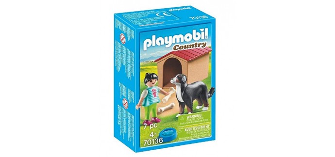 Amazon: Playmobil Enfant avec Chien - 70136 à 6,39€