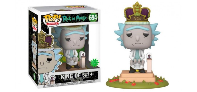 Amazon: Figurine Funko Pop Rick & Morty - King of $#!+ w/ Sound  à 22,78€