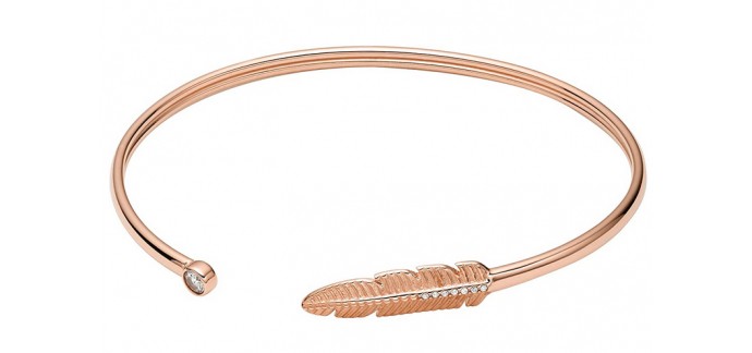 Amazon: Bracelet Femme Fossil en Acier Inoxydable, Or Rose - JF03670791 à 24€