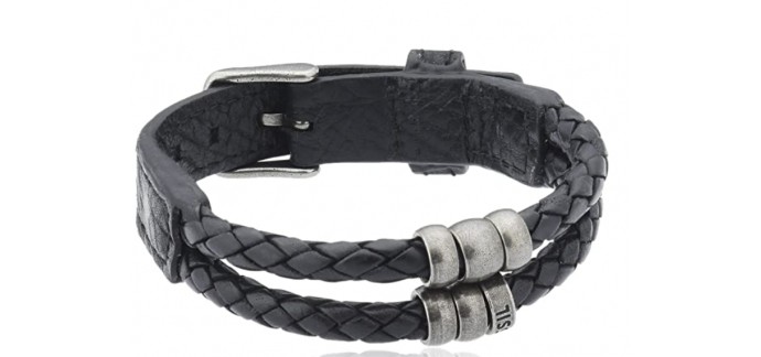 Amazon: Bracelet pour homme Fossil en cuir - JF85460040 à 31,50€