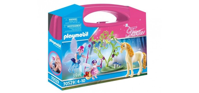Amazon: Playmobil Valisette Fées et licorne - 70529 à 13,60€