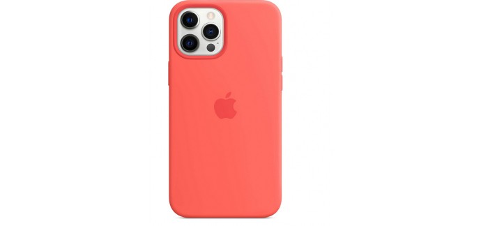 Amazon: Apple Coque en Silicone avec MagSafe pour iPhone 12 Pro Max - Rose agrume à 49,99€