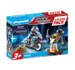 Amazon: Playmobil Starter Pack Motard de Police et Voleur - 70502 à 8,99€
