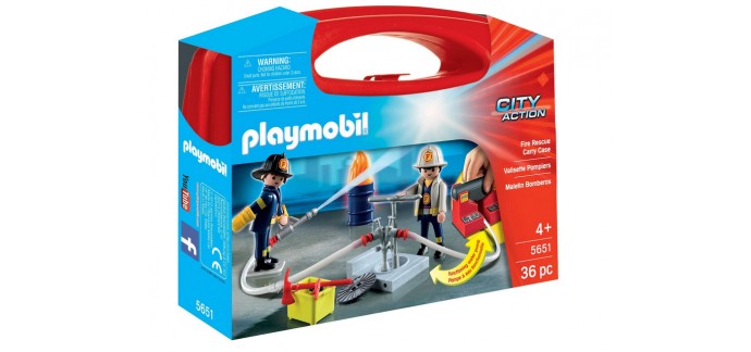 Amazon: Playmobil Valisette Pompier 5651 à 8,67€