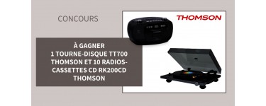 Notre Temps: 1 tourne-disque Thomson, 10 radios-cassettes CD Thomson à gagner