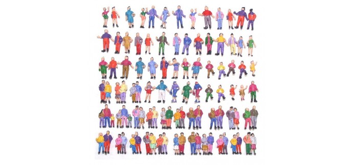 Amazon: 100 figurines Evemodel de personnages en couleur à 15,99€