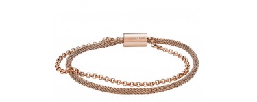 Amazon: Bracelet Fossil en acier inoxydable rose JF02983791 à 26€