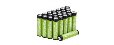 Amazon: Lot de 24 piles rechargeables AAA Amazon Basics Pré-chargées à 18,19€