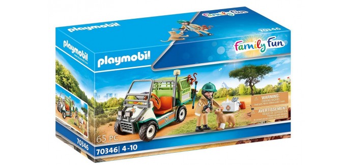 Amazon:  Playmobil Vétérinaire et véhicule Tout Terrain - 70346 à 14,99€