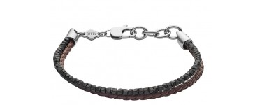 Amazon: Bracelet Fossil Heritage de perles en hématite - JF03435040 à 22€