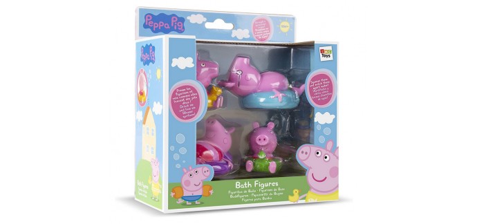 Amazon: Pack 4 figurines de bain Peppa Pig IMC Toys à 16,59€
