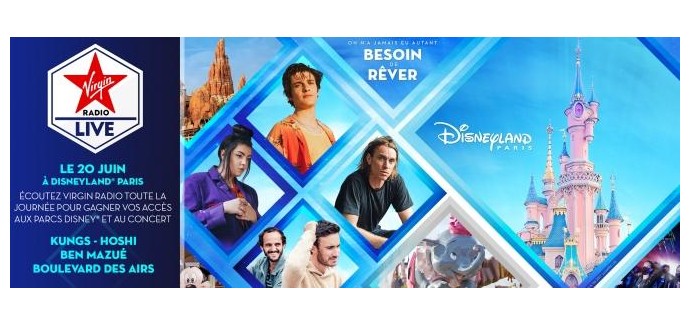 Virgin Radio: Des lots d'entrées pour Disneyland Paris + invitations à gagner