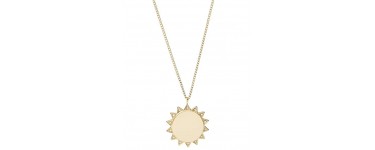 Amazon: Collier Fossil JF03380710 avec Pendentif Soleil en Acier Inoxydable Doré à 24€