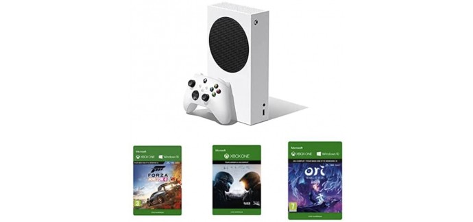 Amazon: [Prime] Console Xbox Série S + Forza Horizon 4 + Halo 5 + Ori & the Will of the Wisps à 313,99€