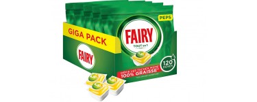 Amazon: [Prime] 120 Pastilles Lave-Vaisselle Fairy Tout-en1 Plus Peps Citron à 12,29€
