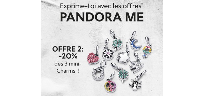 Pandora: -20% dès 3 mini-charms achetés
