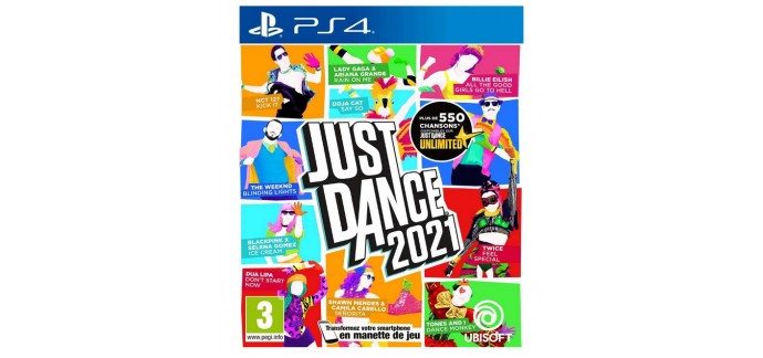 Amazon: Just Dance 2021 sur PS4 à 15,89€