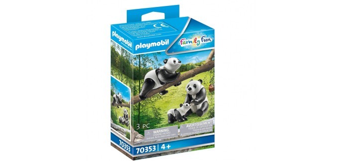 Amazon: Playmobil Couple de Pandas avec bébé - 70353 à 6,39€