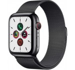Amazon:  Apple Watch Series 5 (GPS + Cellular, 44 mm) Boîtier en Acier Inoxydable,Noir Sidéral à 507,85€