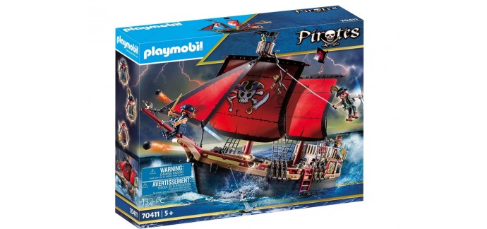 Amazon: Playmobil Bateau Pirates - 70411 à 55,99€