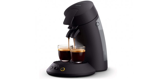 Amazon: Machine à café dosettes Philips CSA210/61 SENSEO Original+, Noir à 39,59€