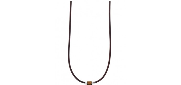 Amazon: Collier homme  Fossil Heritage en œil-de-tigre JF03452040 à 22€