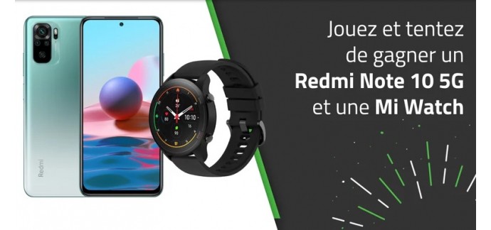 Les Numériques: 1 smartphone Xiaomi Redmi Note 10 5G + 1 montre connectée Mi Watch à gagner