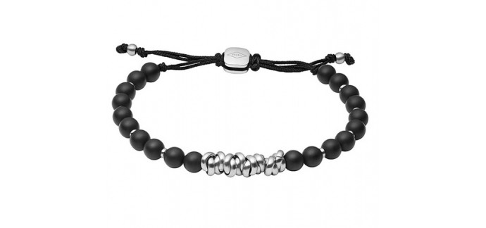 Amazon: Bracelet Fossil JF03677040 en agate pour Homme à 23€