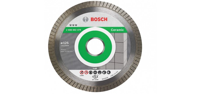 Amazon: Disque diamanté Bosch Best for Ceramic Extra-Clean Turbo à 16,99€