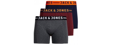 Amazon: Lot de 3 boxers Jack & Jones à 12,99€