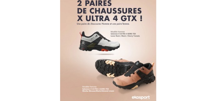 Ekosport: 2 paires de chaussures de trail Salomon à gagner