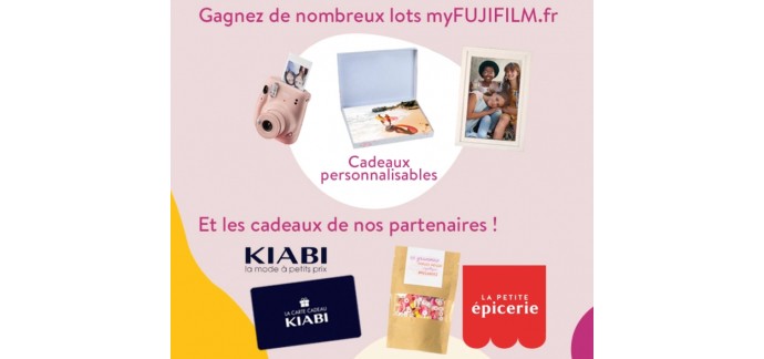 MyFujifilm: 2 Instax mini 11, 10 cartes cadeau Kiabi, 5 jeux de société My Memory à gagner