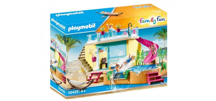 Amazon: Playmobil Bungalow avec Piscine - 70435 à 49,39€