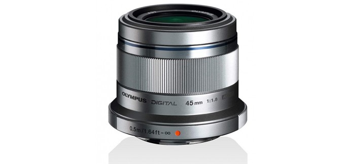 Amazon: Objectif Digital Olympus M.Zuiko 45mm F1.8 à 151,20€