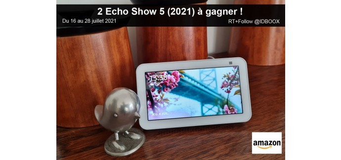 IDBOOX: 2 assistants Amazon Echo Show 5 à gagner