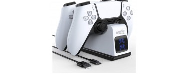 Amazon: Station de Chargement Heystop compatible manettes PS5 à 13,59€