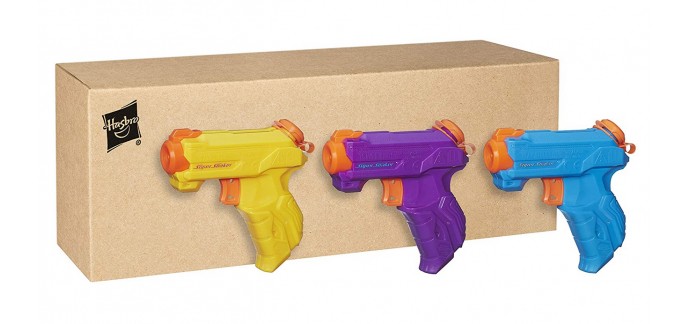 Amazon: Pack de 3 Pistolets à eau Nerf Super Soaker Zipfire à 7,99€