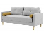 Cdiscount: Canapé 3 places + 2 coussins - Tissu Gris clair - L 175 x P 80 x H 85 cm - COPENHAGUE à 179,99€