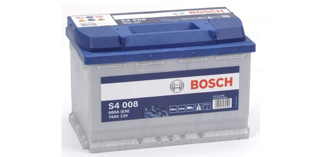 Amazon: Batterie de Voiture Bosch S4008 74A/h-680A à 77,24€